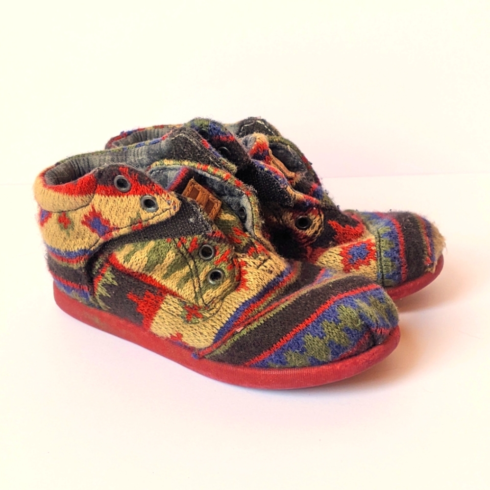 Tom’s Woven Botas Mexican Knit Woven High Top Shoe